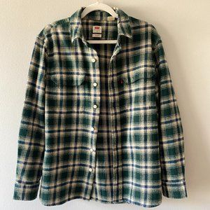 Levi's® Premium - Casual Button Down - Green - Relaxed - Small Shirt